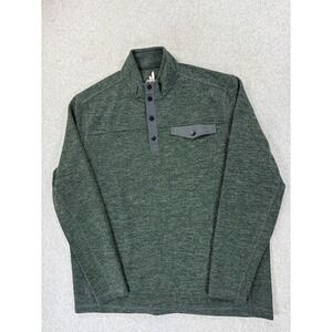 Johnnie-O 1/4 Snap Midweight Pullover Sweater (Men's XL) Green